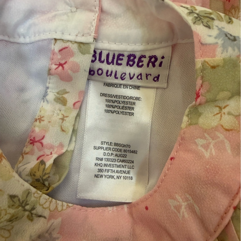 Blueberi Boulevard Pink and Green Floral Dress - Picture 3 of 4